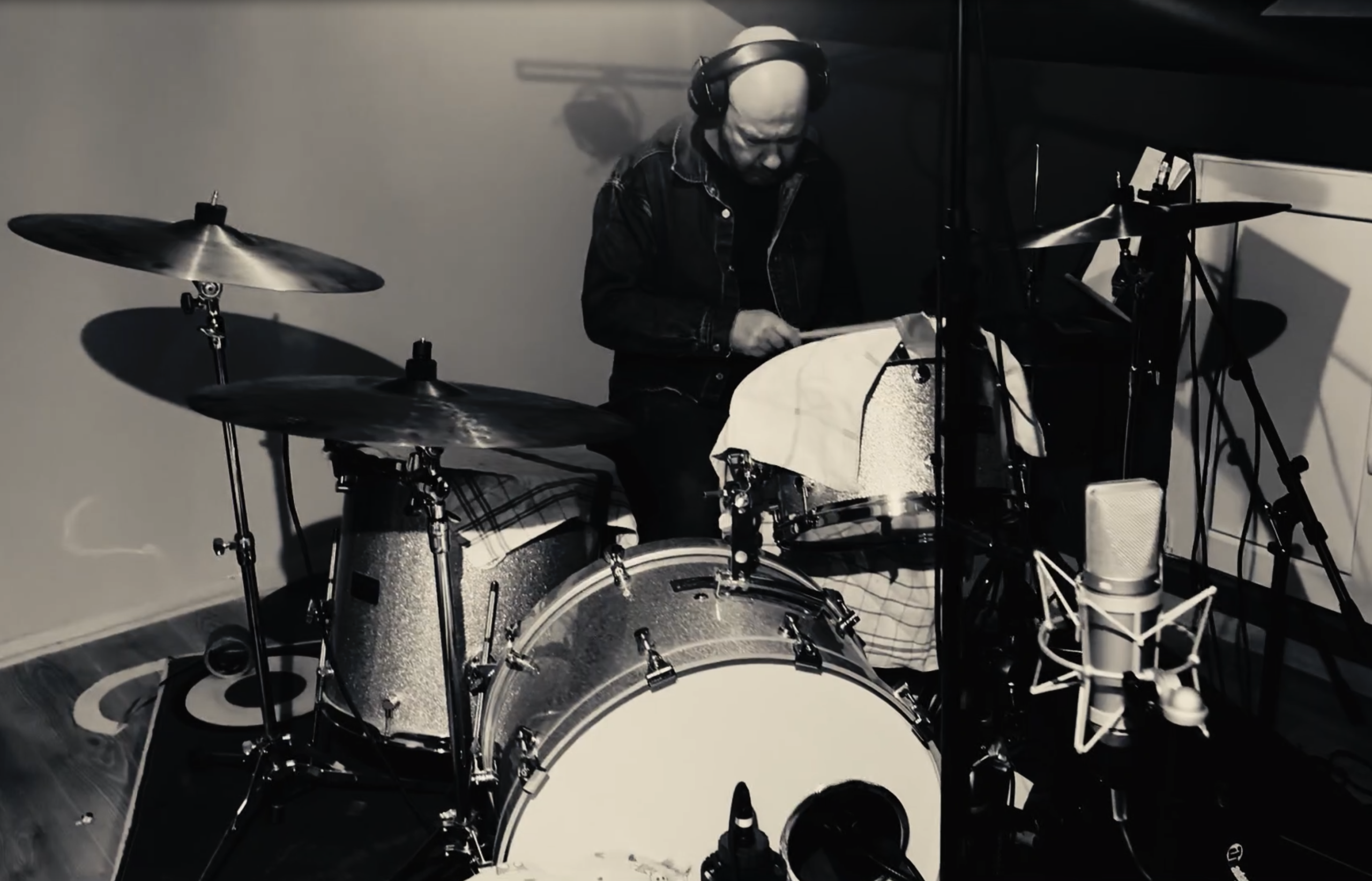 Drum recording session